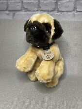 KEEL TOYS REGGIE PUG PUPPY DOG COLLAR & NAME TAG SOFT PLUSH TOY 11”