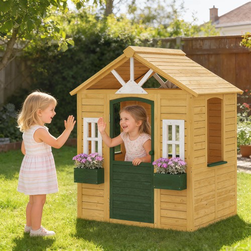 Wooden kids playhouse - playhouse, with