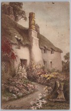 PINHOE Devon Cottage Postcard