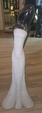 ?Beautiful Grey Stone Effect Figurine Polished Silver Head Lady 63.5cm