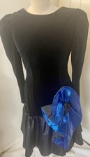 Black Velvet Party Dress With