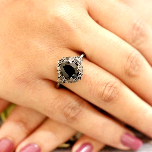 50ct oval cut black diamond - cut,