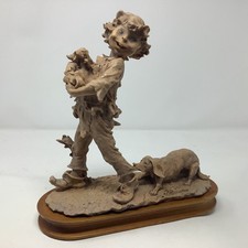 Vintage Giuseppe  Armani Gullivers World Boy With Dog & Puppies Figurine