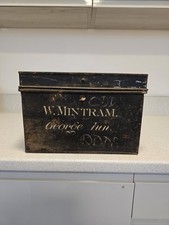 Antique Steel Metal Deed Box