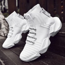 Socks Sneakers Mens Breathable Sport Casual Shoes Boots High Top Running Shoes