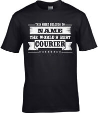 Courier Mens Personalised T-Shirt Delivery Driver Motorbike Gift 3XL 4XL 5XL