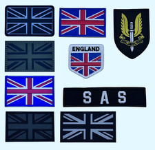 Union Jack Patch, Hook & Loop, UK GB Flag, Mini, Badge, and Tactical Set