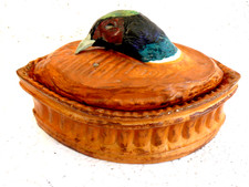 VINTAGE  PILLIVUYT  TROMPE L"OEIL ** PHEASANT EN CROUTE ** PATE TERRINE