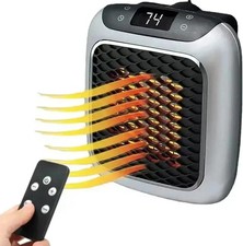 800W Mini Heater Timer +Remote Fan Wall Plug in Portable Ceramic Space Heater