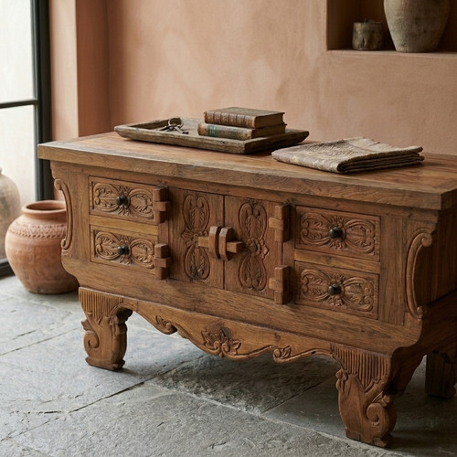 Sideboard teak reclaimed wood - sideboard,