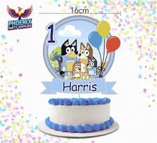 PERSONALISED 2D BLUEY CAKE TOPPER BIRTHDAY PARTY DECORATION BINGO