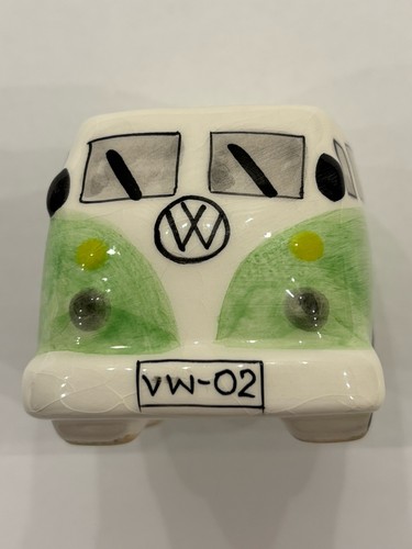 Retro green white volkswagon - &,