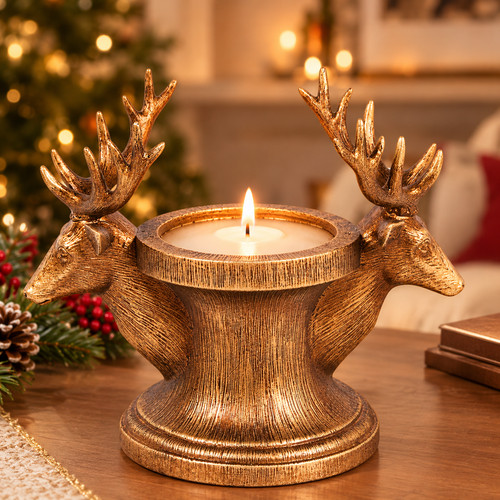 Antique bronze deer - antique,