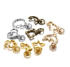 Metal Lobster Swivel Clasp Clips Keyring Trigger Key Chain Ring Hooks Findings