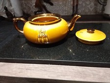 Unusual glazed teapot commemorating Boston Tea Parties 1773-1774. D N & co E1650