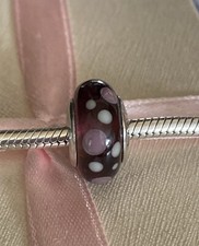Genuine Pandora Purple Bubbles Murano Glass Charm 790693
