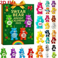 24 Swear Bear flat acrylic