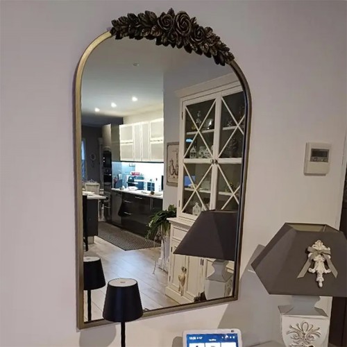 Arch wall mirror metal - metal, frame