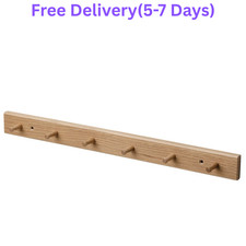 HOVOLM Oak Rack with 6 Knobs