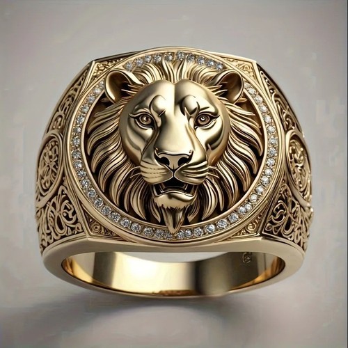 Men lion head zircon - lion,