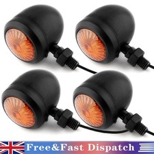 UK 4X Motorcycle Bullet Indicator Turn Signal Light For Chopper Bobber Racer
