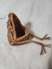 Vntg Rare Frog Basket/Planter