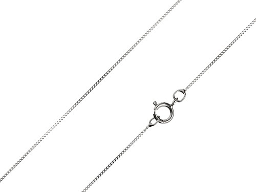 9ct white gold - gold, chain