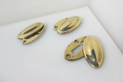 Victorian brass keyhole cover - victorian,