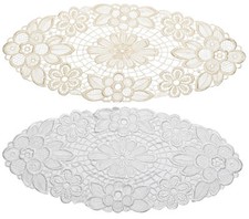 Floral Lace Oval Doilies Pack