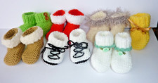 Knit Fancy Baby Bootees-0 to 3