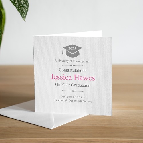 Personalised graduation card - personalised,