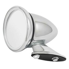 Racetech Stainless Steel Classic Racing Mirror - Flat Glass