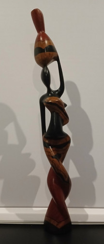 Tall wooden made - wooden, african