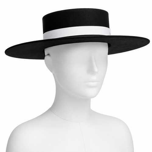 Women wool wide brim hat - wide,