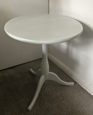 Solid Pine Side table Painted In Light Grey VGC Occasional Table Plant Stand