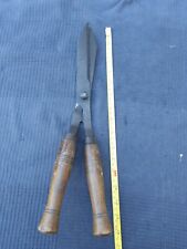 Vintage Pair Ladies Topiary Hand Garden Shears 16 Inches With Wooden Handles