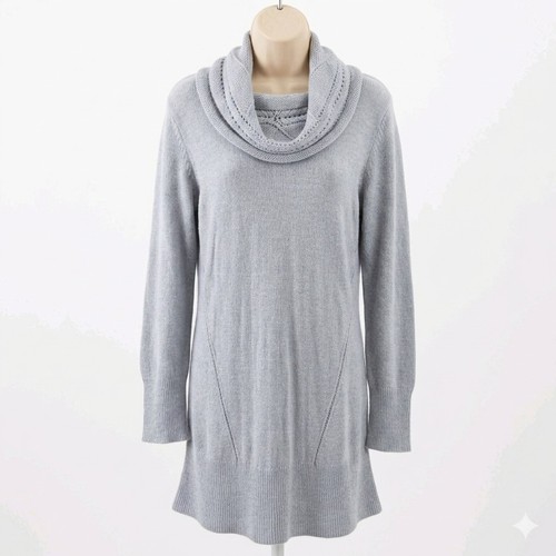 Grey long jumper cowl - grey,