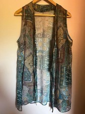 Debenhams sheer paisley vest /