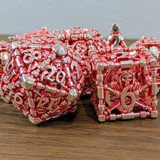 DND 7pcs Metal Dice Set Grim