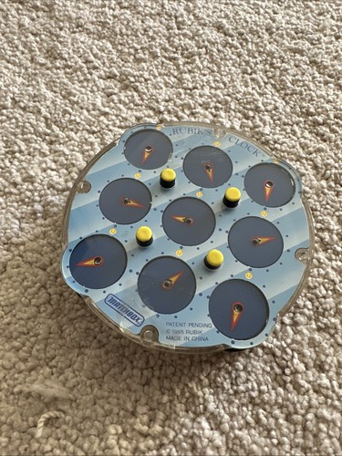 1988 vintage rubiks clock - rubiks,