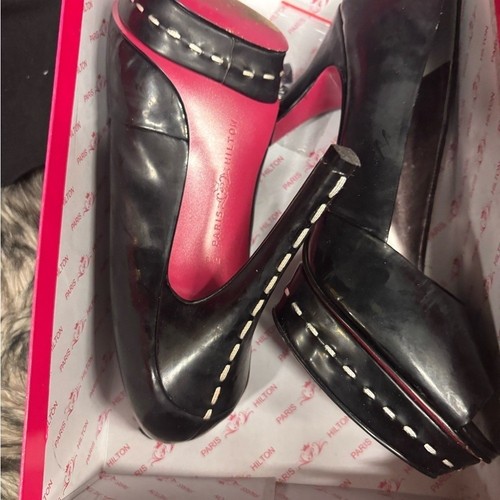 Paris hilton black patent - hilton,