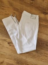 Armani Jeans Chinos Ladies White Slim Ankle Zip 31W IRIS