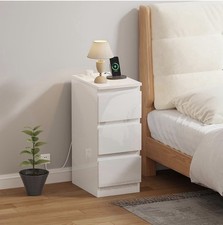 25cm Slim Bedside Table with