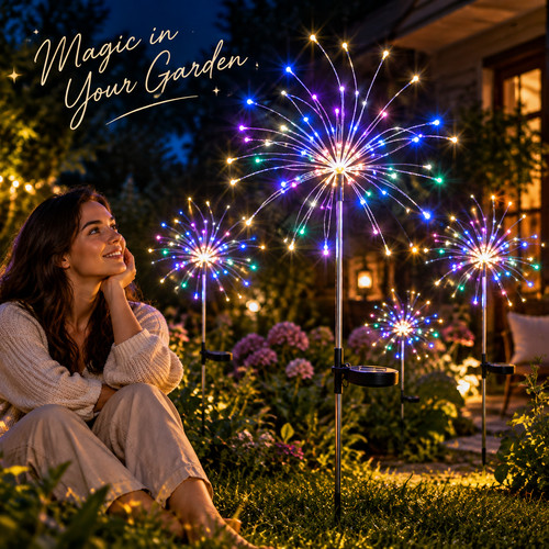 Solar firework garden lights - firework,