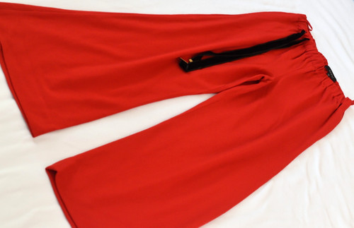 Gucci red wide leg trousers - gucci, wide-leg