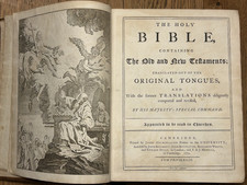 1775 The Holy Bible - Old & New Testament - Archdeacon / Cambridge LONGLEAT