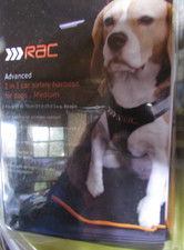 RAC ADVANCED 2 IN 1 CAR SAFETY HARNESS FOR DOGS -MEDIUM - 21.5" X 27.5"-55-70 cm