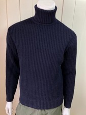 Heavy Merino Wool Roll Neck Turtleneck Submarine Yachting Sailing Jumper
