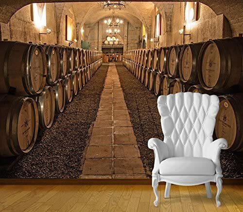 Cellar oak wine barrels wall - cellar,