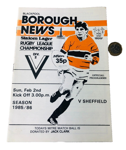 Rugby programme blackpool - programme,
